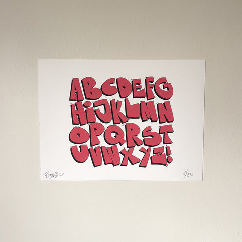 (Signed) GRAFFICH ALPHABET 2 by GOOD GUY BORIS - Screen Print